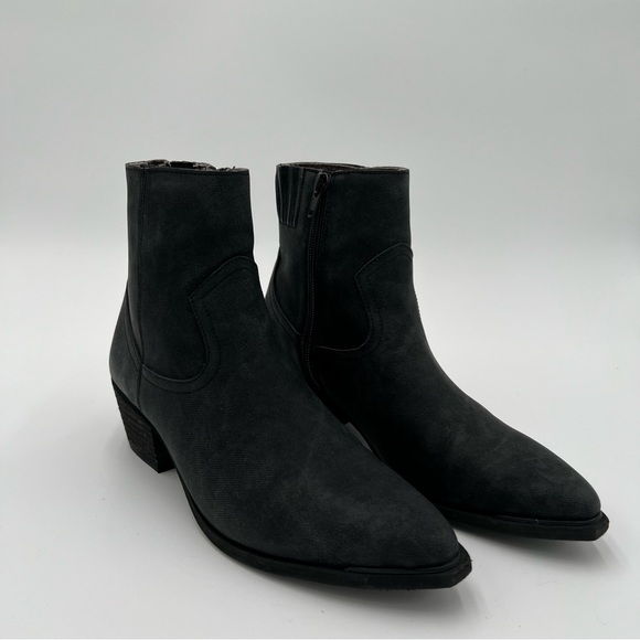 BAND OF GYPSIES Creed Western Zip Booties Black Size 8 - Picture 2 of 12